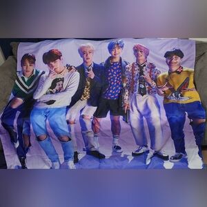 BTS Kpop Boy Band Purple Shower Curtain